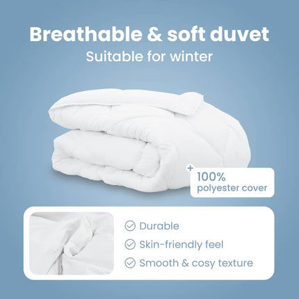 Vinter Täcke Vit 240 x 200 x 5 cm Polyester