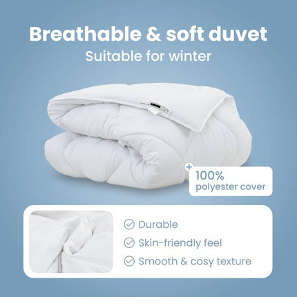 Vinter Täcke Vit 220 x 135 x 5 cm Polyester