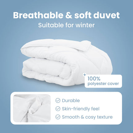 Vinter Täcke Vit 240 x 222 x 5 cm Polyester