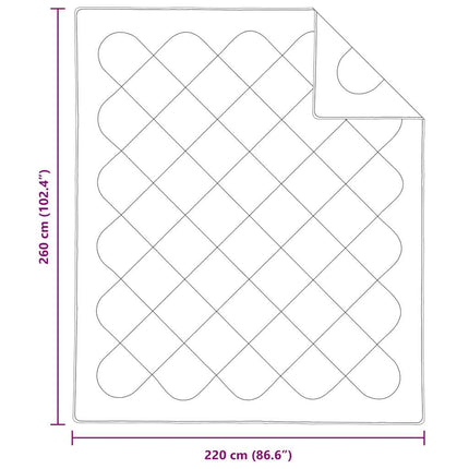Vinter Täcke Vit 260 x 220 x 3 cm Polyester