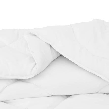 2-i-1 Duntäcke Vit 220 x 200 x 10 cm Polyester