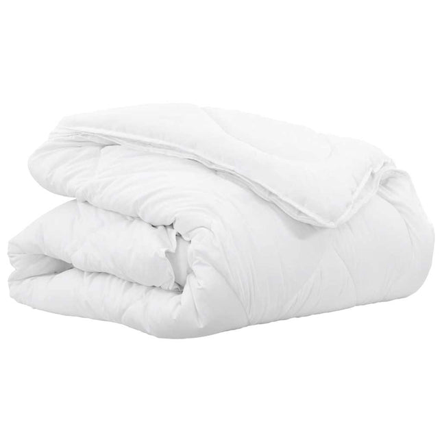2-i-1 Duntäcke 262 x 242 x 10 cm Vinter Polyester Vit