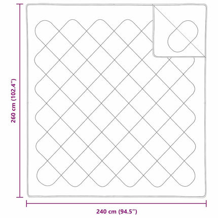2-i-1 Duntäcke Vit 262 x 242 x 10 cm Polyester
