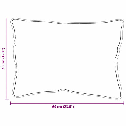 Kudde Vit 40 x 60 cm Bomull och Polyester
