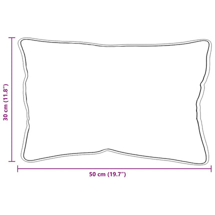 Kudde med kudde 2 pcs Vit 62 x 31 x 0 cm Bomull och Polyester