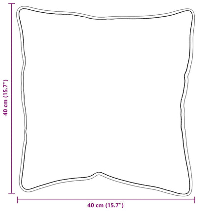 Kudde 2 st 41 x 41 x 20 cm Bomull och Polyester Vit