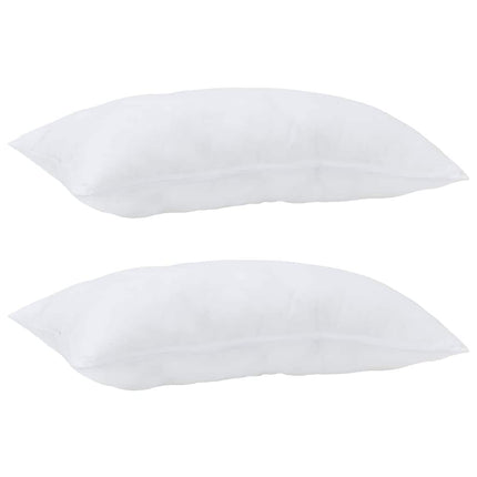 Kudde 2 st 80 x 40 x 20 cm Bomull och Polyester Vit