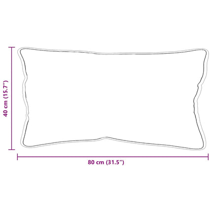 Kudde med kudde 2 pcs Vit 80 x 40 x 20 cm Bomull och Polyester