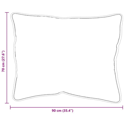 Kudde 2 st 90 x 70 x 40 cm Bomull och Polyester Vit