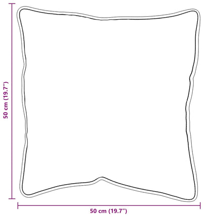 Kudde med kudde 2 pcs Vit 51 x 50 x 20 cm Polyester