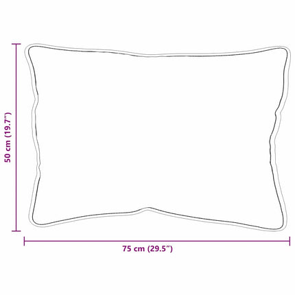 Kudde med kudde 2 pcs Vit 61 x 41 x 20 cm Polyester