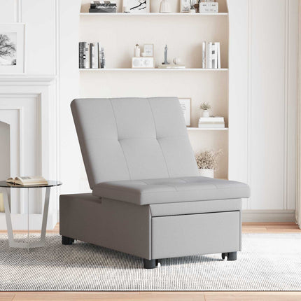 Pull Out Sofa Bed Grå 194 x 50 x 82 cm tyg