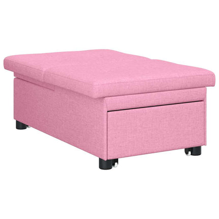 Pull Out Sofa Bed Rosa 194 x 50 x 82 cm tyg