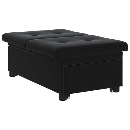 Soffsäng Svart 194 x 67 x 82 cm Sammet