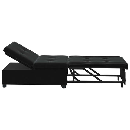 Soffsäng Svart 194 x 67 x 82 cm Sammet