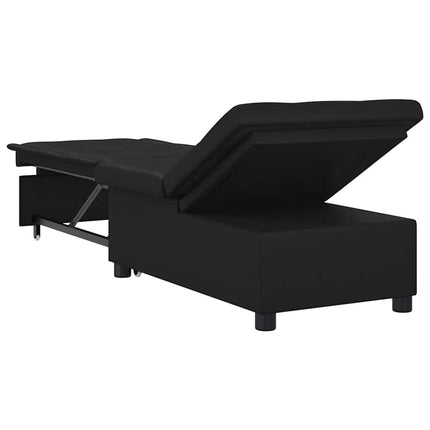Pull Out Sofa Bed Svart 194 x 67 x 82 cm Mikrofiber
