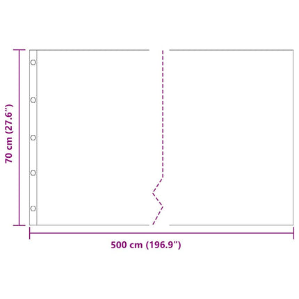 Rotspärr Svart 0,7 x 5 m polyeten