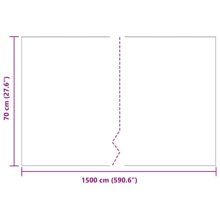 Rotspärr Svart 0,7 x 15 m polyeten