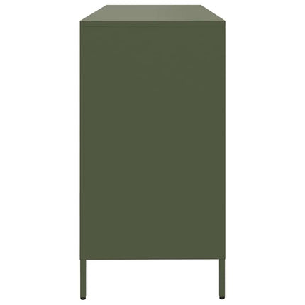 Skänk olivgrön 135x39x73,5 cm kallvalsat stål