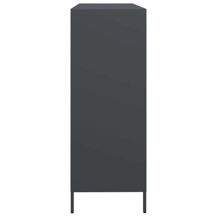 Skänk antracit 135x39x103,5 cm kallvalsat stål