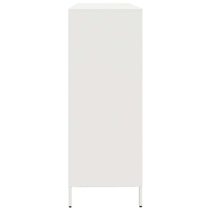 Skänk vit 135x39x103,5 cm kallvalsat stål