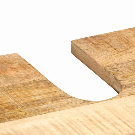 Badrumsmöbelset med hylla 2 pcs Brun Solitt Grovt Mangoträ