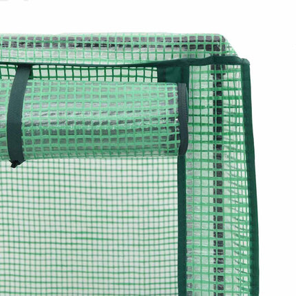 Odlingslåda med växthusöverdrag rottinglook 80x40x138 cm