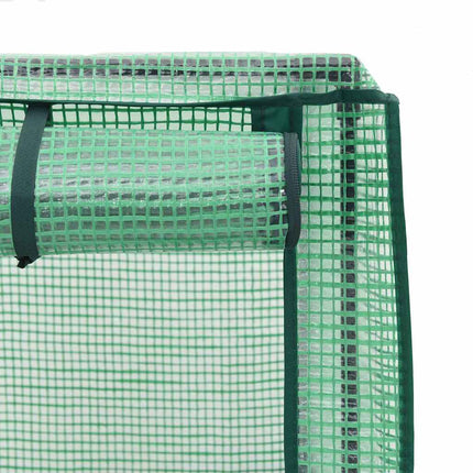 Odlingslåda med växthusöverdrag rottinglook 80x40x123 cm