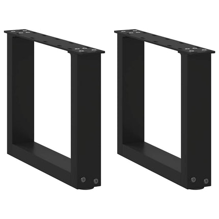 Soffbordsben U-formade 2 st svarta 30x(30-31) cm stål