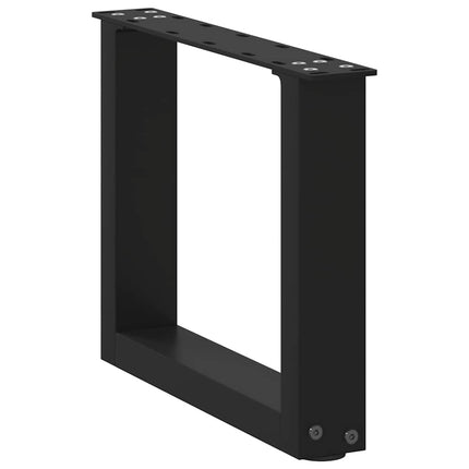 Soffbordsben U-formade 2 st svarta 30x(30-31) cm stål