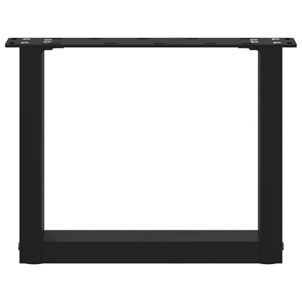 Soffbordsben U-formade 2 st svarta 30x(30-31) cm stål