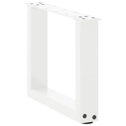 Soffbordsben U-formade 2 st vita 30x(30-31) cm stål