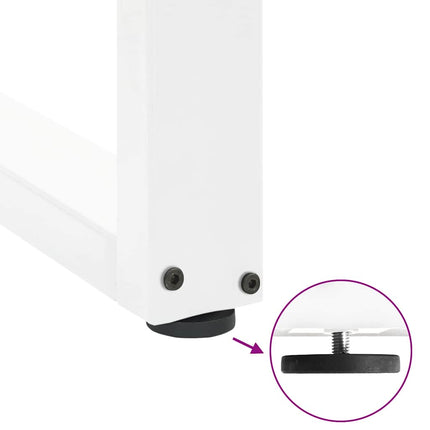 Soffbordsben U-formade 2 st vita 30x(30-31) cm stål