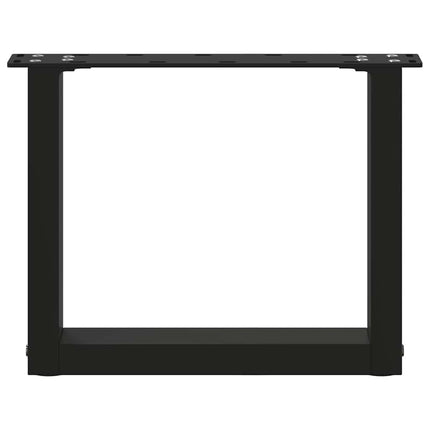 Soffbordsben U-formade 2 st svarta 40x(30-31) cm stål