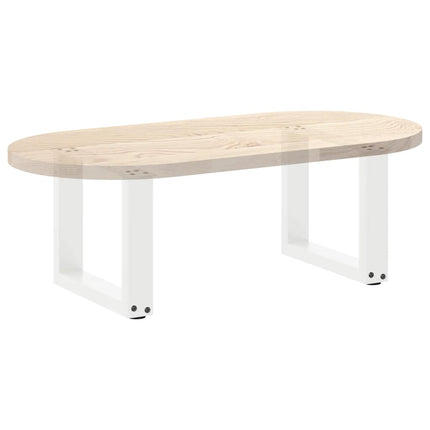 Soffbordsben U-formade 2 st vita 40x(30-31) cm stål