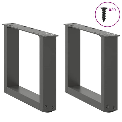 Soffbordsben U-formade 2 st antracit 40x(30-31) cm stål