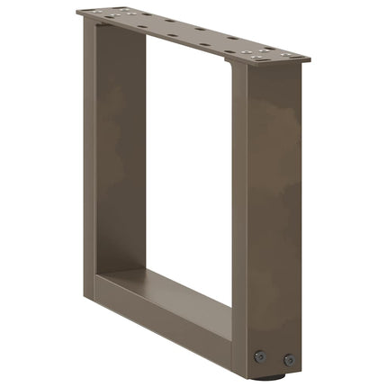 Soffbordsben U-formade 2 st naturstål 40x(30-31) cm stål