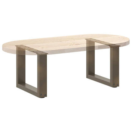 Soffbordsben U-formade 2 st naturstål 40x(30-31) cm stål