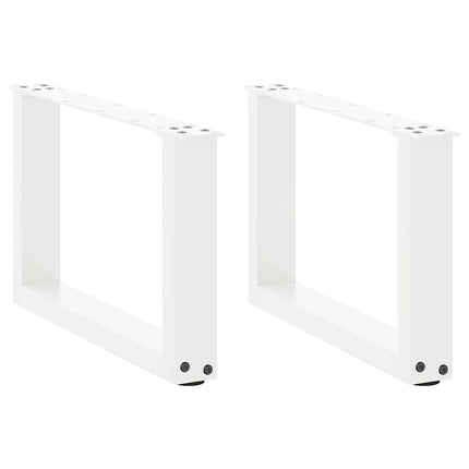 Soffbordsben U-formade 2 st vita 50x(30-31) cm stål