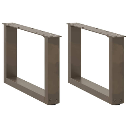 Soffbordsben U-formade 2 st naturstål 50x(30-31) cm stål