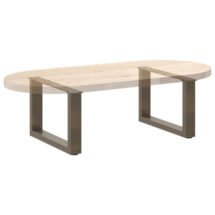 Soffbordsben U-formade 2 st naturstål 50x(30-31) cm stål