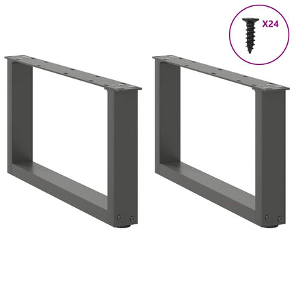 Soffbordsben U-formade 2 st antracit 60x(30-31) cm stål