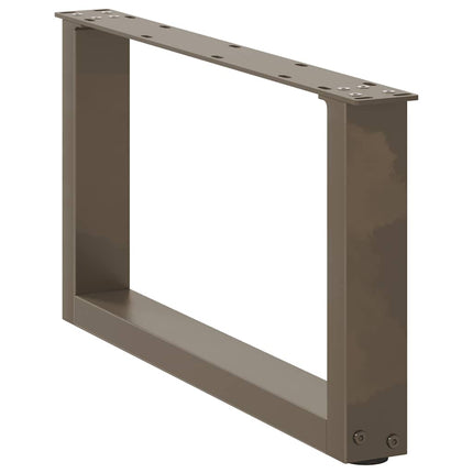 Soffbordsben U-formade 2 st naturstål 60x(30-31) cm stål