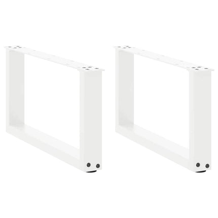 Soffbordsben U-formade 2 st vita 70x(30-31) cm stål