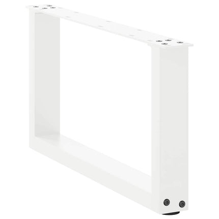 Soffbordsben U-formade 2 st vita 70x(30-31) cm stål
