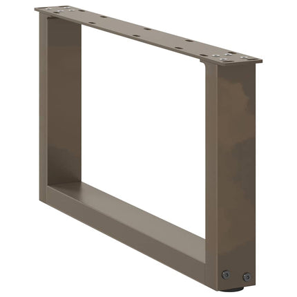 Soffbordsben U-formade 2 st naturstål 70x(30-31) cm stål