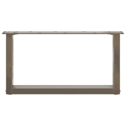 Soffbordsben U-formade 2 st naturstål 70x(30-31) cm stål