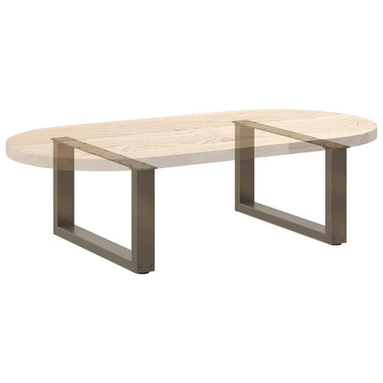 Soffbordsben U-formade 2 st naturstål 70x(30-31) cm stål
