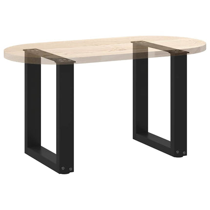 Soffbordsben U-formade 2 st svarta 28x(42-43) cm stål