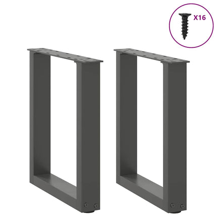 Soffbordsben U-formade 2 st antracit 28x(42-43) cm stål